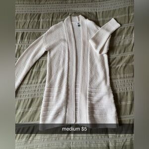Old Navy Cream Open-Front Cardigan